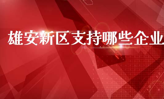 雄安新区支持哪些企业_https://cj007.lansai.wang_金融监管_第1张