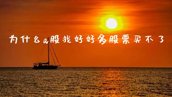 为什么a股找好好多股票买不了_https://cj007.lansai.wang_期货开户_第1张
