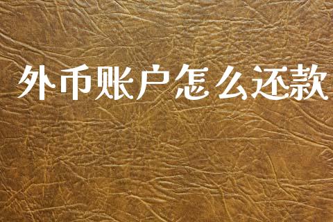 外币账户怎么还款_https://cj007.lansai.wang_全球市场_第1张