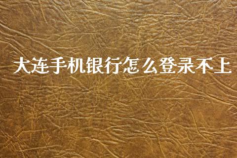 大连手机银行怎么登录不上_https://cj007.lansai.wang_财经新闻_第1张