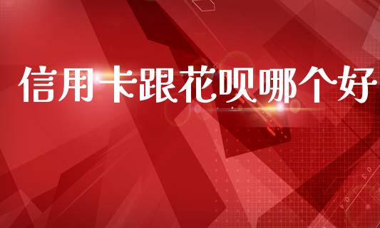 信用卡跟花呗哪个好_https://cj007.lansai.wang_财经新闻_第1张