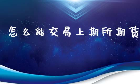 怎么能交易上期所期货_https://cj007.lansai.wang_外汇交易_第1张