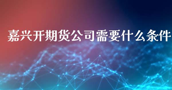 嘉兴开期货公司需要什么条件_https://cj007.lansai.wang_债券资讯_第1张
