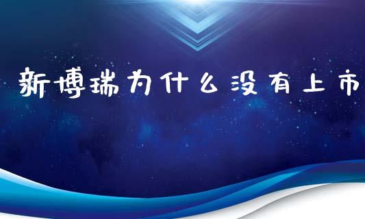 新博瑞为什么没有上市_https://cj007.lansai.wang_期货开户_第1张