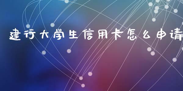 建行大学生信用卡怎么申请_https://cj007.lansai.wang_外汇交易_第1张