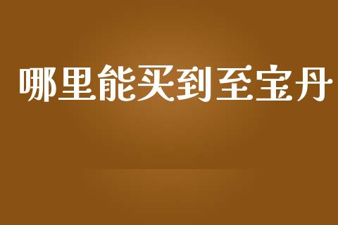 哪里能买到至宝丹_https://cj007.lansai.wang_全球市场_第1张