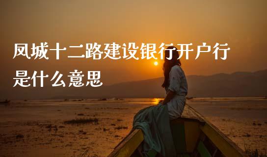 凤城十二路建设银行开户行是什么意思_https://cj007.lansai.wang_财经新闻_第1张