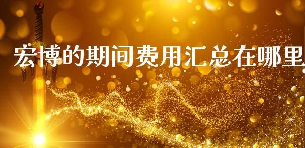 宏博的期间费用汇总在哪里_https://cj007.lansai.wang_外汇交易_第1张