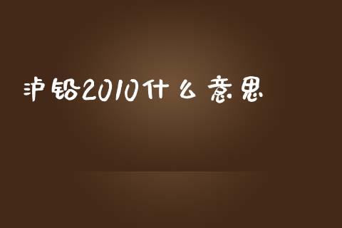 泸铅2010什么意思_https://cj007.lansai.wang_全球市场_第1张
