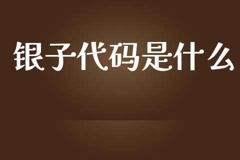 银子代码是什么_https://cj007.lansai.wang_外汇交易_第1张