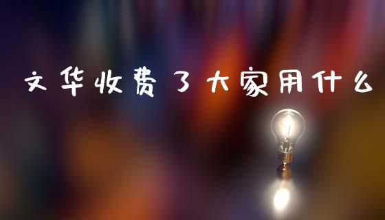 文华收费了大家用什么_https://cj007.lansai.wang_财经新闻_第1张