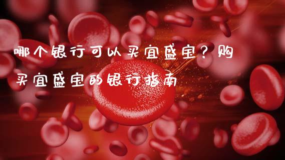 哪个银行可以买宜盛宝？购买宜盛宝的银行指南_https://cj007.lansai.wang_外汇交易_第1张
