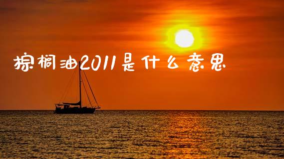 棕榈油2011是什么意思_https://cj007.lansai.wang_外汇交易_第1张