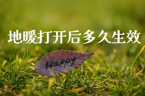 地暖打开后多久生效_https://cj007.lansai.wang_全球市场_第1张