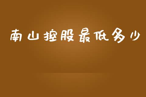南山控股最低多少_https://cj007.lansai.wang_期货开户_第1张