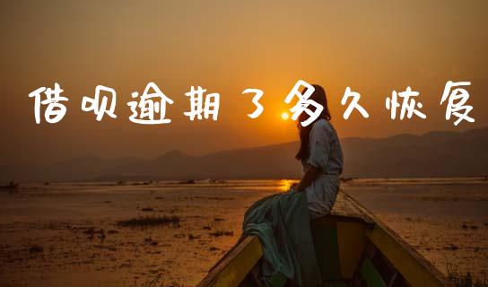借呗逾期了多久恢复_https://cj007.lansai.wang_期货开户_第1张