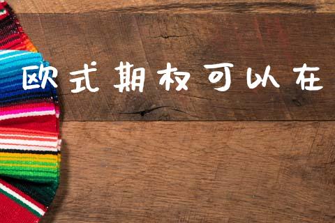 欧式期权可以在_https://cj007.lansai.wang_全球市场_第1张