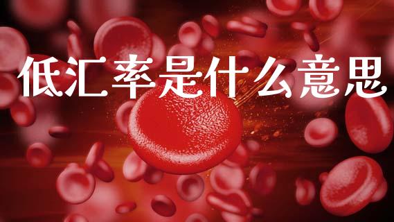 低汇率是什么意思_https://cj007.lansai.wang_财经新闻_第1张