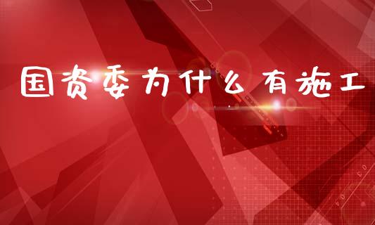 国资委为什么有施工_https://cj007.lansai.wang_全球市场_第1张
