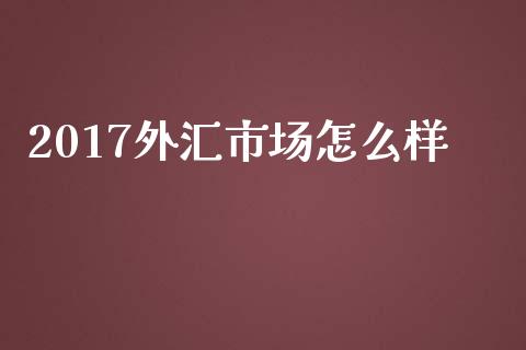 2017外汇市场怎么样_https://cj007.lansai.wang_金融监管_第1张