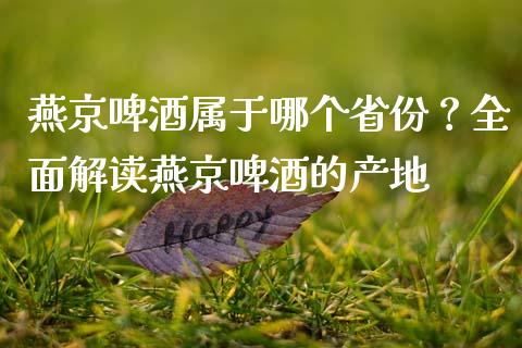 燕京啤酒属于哪个省份？全面解读燕京啤酒的产地_https://cj007.lansai.wang_债券资讯_第1张