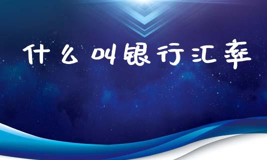 什么叫银行汇率_https://cj007.lansai.wang_债券资讯_第1张