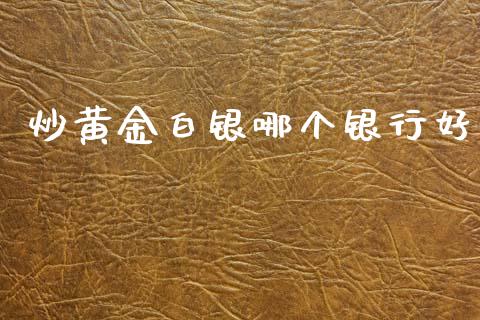 炒黄金白银哪个银行好_https://cj007.lansai.wang_外汇交易_第1张