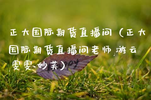 正大国际期货直播间（正大国际期货直播间老师,游云,雯雯,妙芙）_https://cj007.lansai.wang_金融监管_第1张