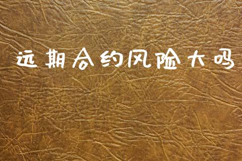 远期合约风险大吗_https://cj007.lansai.wang_期货开户_第1张