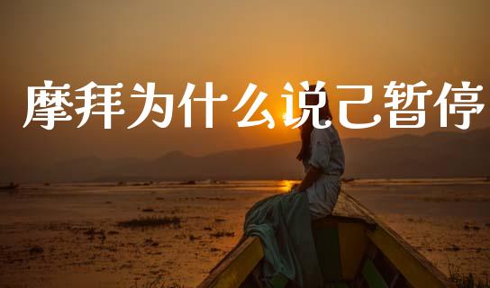 摩拜为什么说己暂停_https://cj007.lansai.wang_外汇交易_第1张