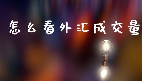 怎么看外汇成交量_https://cj007.lansai.wang_外汇交易_第1张