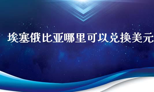 埃塞俄比亚哪里可以兑换美元_https://cj007.lansai.wang_金融监管_第1张
