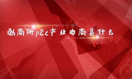 渤商所p2c产业电商是什么_https://cj007.lansai.wang_债券资讯_第1张