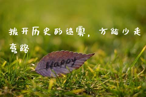 拨开历史的迷雾，方能少走弯路_https://cj007.lansai.wang_债券资讯_第1张