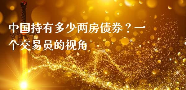 中国持有多少两房债券？一个交易员的视角_https://cj007.lansai.wang_期货开户_第1张