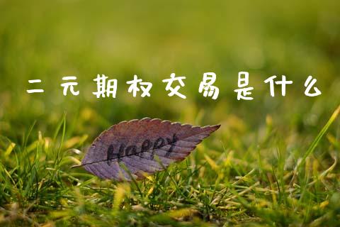 二元期权交易是什么_https://cj007.lansai.wang_债券资讯_第1张