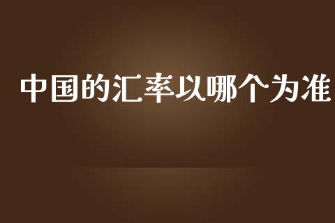 中国的汇率以哪个为准_https://cj007.lansai.wang_债券资讯_第1张