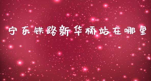 宁东铁路新华桥站在哪里_https://cj007.lansai.wang_债券资讯_第1张