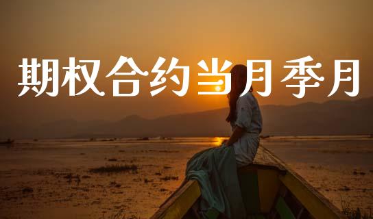 期权合约当月季月_https://cj007.lansai.wang_金融监管_第1张