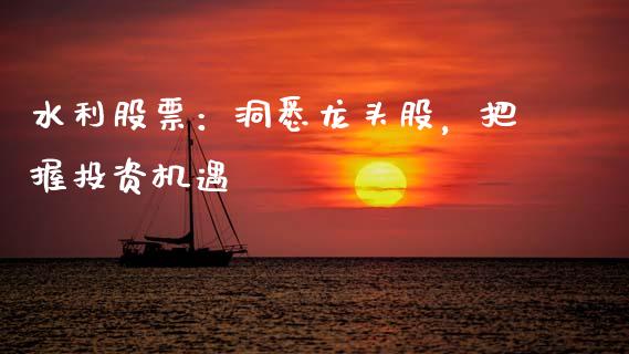 水利股票：洞悉龙头股，把握投资机遇_https://cj007.lansai.wang_期货开户_第1张