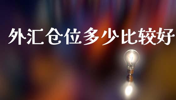 外汇仓位多少比较好_https://cj007.lansai.wang_债券资讯_第1张