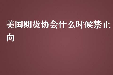 美国期货协会什么时候禁止向_https://cj007.lansai.wang_外汇交易_第1张