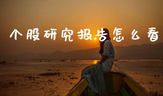 个股研究报告怎么看_https://cj007.lansai.wang_外汇交易_第1张