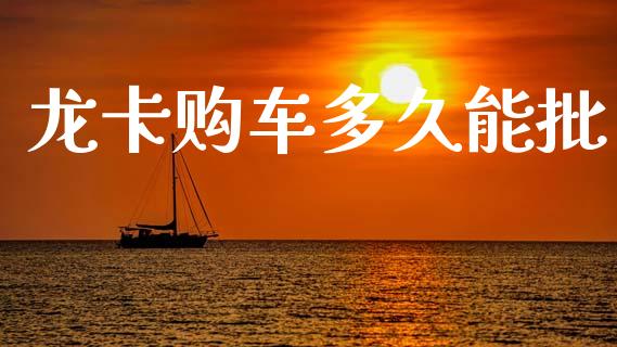 龙卡购车多久能批_https://cj007.lansai.wang_债券资讯_第1张