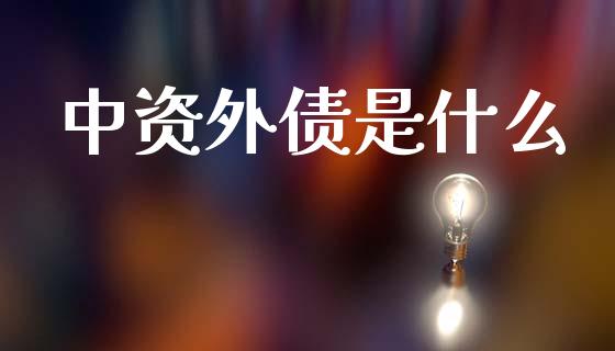 中资外债是什么_https://cj007.lansai.wang_期货开户_第1张