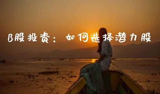 B股投资：如何选择潜力股_https://cj007.lansai.wang_债券资讯_第1张