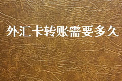 外汇卡转账需要多久_https://cj007.lansai.wang_财经新闻_第1张
