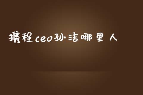 携程ceo孙洁哪里人_https://cj007.lansai.wang_财经新闻_第1张