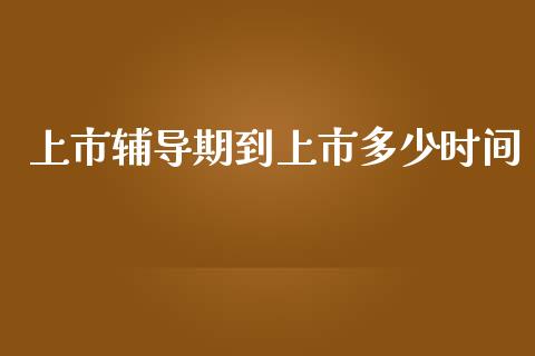 上市辅导期到上市多少时间_https://cj007.lansai.wang_债券资讯_第1张