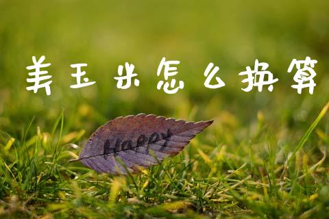 美玉米怎么换算_https://cj007.lansai.wang_金融监管_第1张